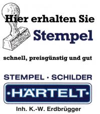 Stempel Schilder Härtelt