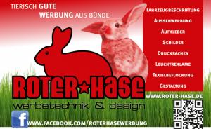Werbetechnik und Design Roter Hase
